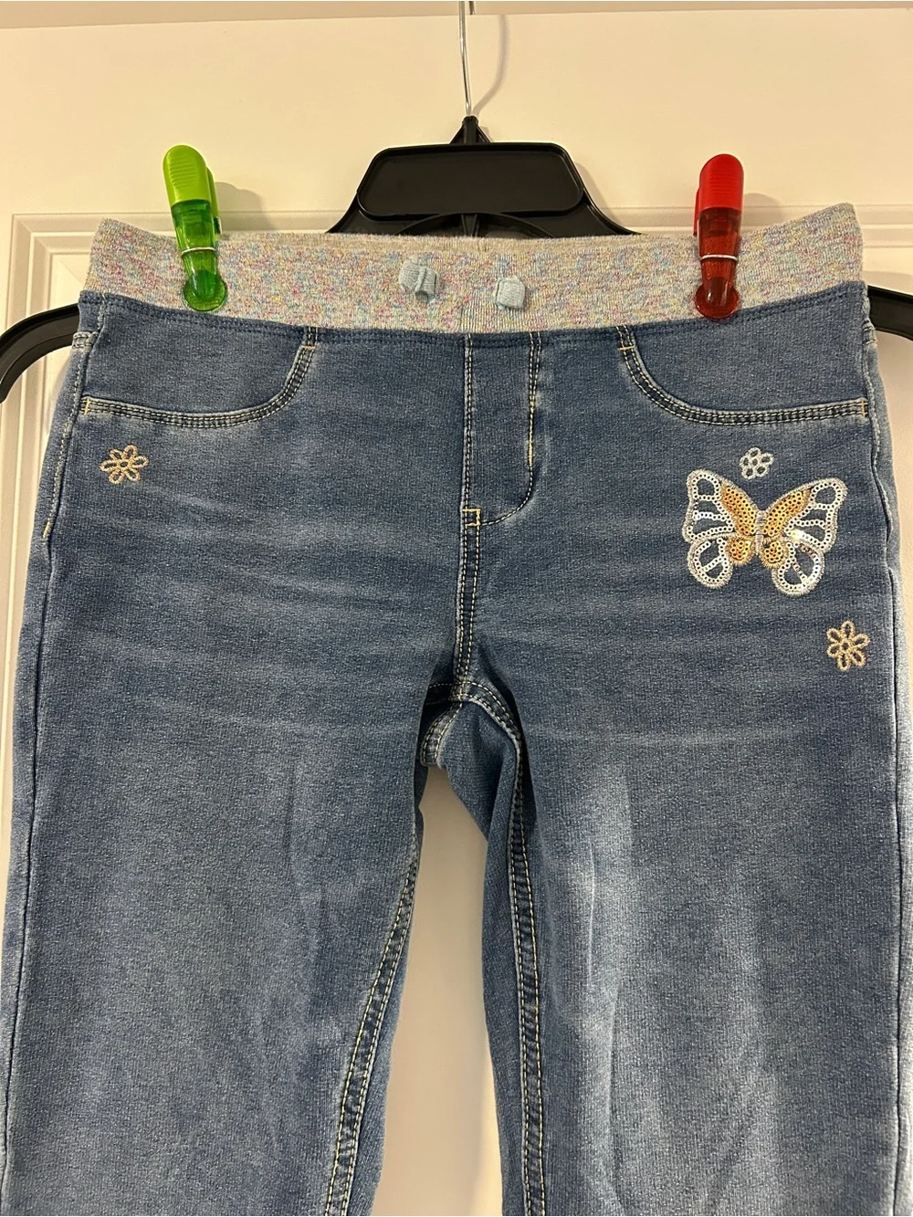 Girls SO Jeggings with Butterfly detail